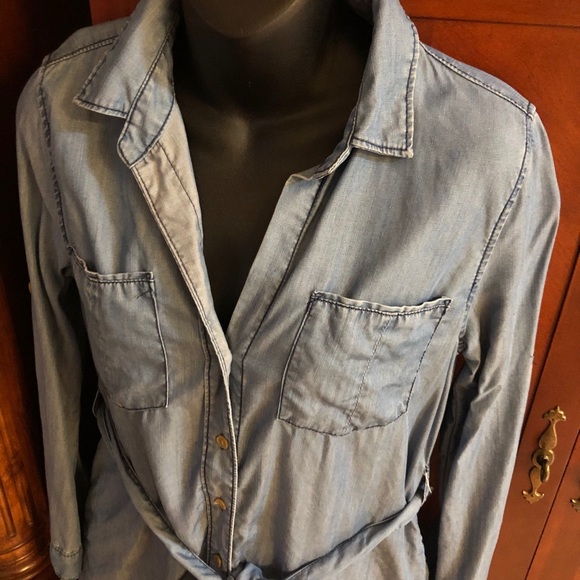 XS AQUA Chambray Dress like Denim - Picture 10 of 13